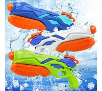 MOZOOSON Water Gun for Kids 3 Packs, Water Guns Water Pistol with Long Range for 3+ Years Old Boys Girls, Powerful Water Squirt Gun Pool Toys for Summer Outdoor Backyard