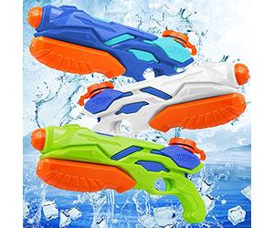 MOZOOSON Water Gun for Kids 3 Packs, Water Guns Water Pistol with Long Range for 3+ Years Old Boys Girls, Powerful Water Squirt Gun Pool Toys for Summer Outdoor Backyard