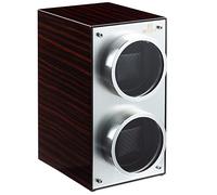 MOZSLY Double Watch Winder for Automatic Watches Fit Man Women Slef Winding Box Case with Quiet Motor 12 Rotation Modes Setting Piano Painting Brown