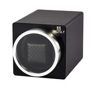 MOZSLY Single Watch Winder for Automatic Watches 12 Rotation Mode with Quite Motor Metal Black