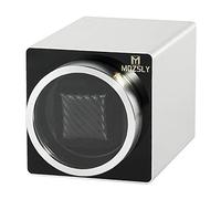 MOZSLY Watch Winder for Single Automatic Watches 12 Rotation Mode with Quite Motor Metal Silver