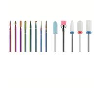 Mozulon 10/11/13/19Pcs/Box Professional Ceramic Nail Drill Bit Set Electric Manicure Nail File Bit For Acrylic Gel Nails And Cuticles(Style13)
