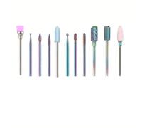 Mozulon 10/11/13/19Pcs/Box Professional Ceramic Nail Drill Bit Set Electric Manicure Nail File Bit For Acrylic Gel Nails And Cuticles(Style11)