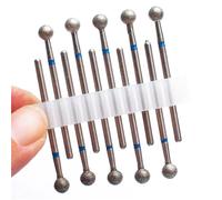 Mozulon 10PC Diamond Milling Cutter Nail Drill Bit for Eletric Manicure Machine Cuticle Clean Files Equipment Accessories(10PC-NO12)