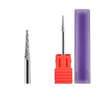 Mozulon 1pc Nail Drill Bit Rotate Burr Milling Nail Cutter Bits For Electric Manicure Pedicure Tools(Tungsten 17)