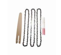 Mozulon 3pcs 8 Inch Chains and 1 Guide Bar Mini Steel Chains Electric Saw Blade 47 Drive Links 1/4" Pitch