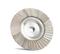 Mozulon Diamond Flap Disc 4 Inch M14 or 5/8-11 Thread Metal Adapter Diamond Electroplated Grinding Wheel Flap Disc(M14,120)