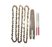 Mozulon Mini 6 Inch Steel Chainsaw Chain with Guide Bar 1/4" .043" 36 DL Electric Saw Chain 6PCS/Set