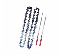 Mozulon Mini Chainsaw Chain 4inch 1/4 LP Pitch, 28 Sections for Electric Protable Handheld Chain Saw 2pcs with 2 Files