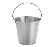 MOZUO Mini Stainless Steel Bucket Ice Bucket with Handle Holds Food, ice, for Cold Drinks, Parties, Bars (Silver)