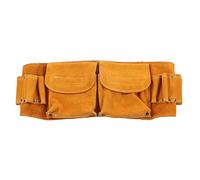 MOZUO Tool Belt, Repair Tool Cowhide Fanny,Tool Pouch,Pack Electrician Waist Pack,Hardware Parts Storage Belt Bag for Electrician Carpenter