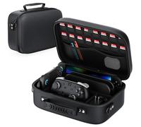 Mozuper Switch 2 Case for Nintendo Switch 2 (2025), Hard Shell Soft Lining Custom Partition All in One Carrying Case with 16 Game Card Slots, for Switch 2 Pro Controller Accessories Black