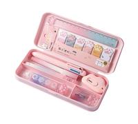 MOZXIRZ 9 Pcs Cute Pink Stationery Set Cat Paw School Supplies Kawaii Office Supplies Including Pens Pencil Sharpener Highlighter Eraser Correction Tape Ruler Utility Knife (Cat Paw-Pink)