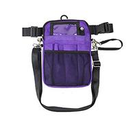 Mozzdsa Nurse Fanny Pack Nursing Belt Organizer Nurse Scissors Care Kit Tool Case Storage Shoulder Chest Bag Purple