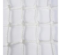 Mozzeilee 8mm Rope Balcony Stair Railing Guard Net, Mesh 5cm Child Safety Protective Nets for Playground/Window, Decorative/Breeding Fence/Cargo/Garden Plant Netting (White-5cm Mesh-Rope 8mm,1.5x3m)