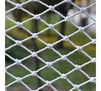 Mozzeilee Balcony Stairway Child Safety Rope Net, Mesh 3/5/10cm Fence Protective Netting for Decorative/Playground Climbing, Cargo Reinforced/Window Railing Guard Nets (White-3cm Mesh,1x5m)