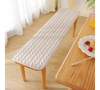 Mozzeilee Bench Cushion Indoor, Non-slip Dining Chair Cover Soft Furniture Seat Pad Wahable Seating Protective Mat for Home Garden Patio, Long Chairs, Swings (30x80cm,Light Khaki)