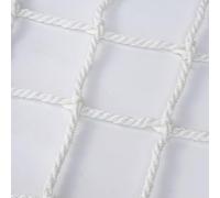 Mozzeilee Child Safety Net for Balcony Patios Railing, Stairs Protective Netting, Playground Banister/Garden Plant/Cargo Reinforced Net, Wall Decorative Fence Mesh (White-10cm Mesh-Rope 8mm,3x4m)