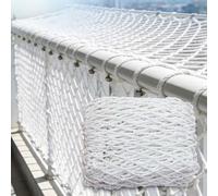Mozzeilee Child Safety Net for Kids Pet Toy, Nylon Protective Stairs Railing Bed Guard Netting, Balcony Rope Nets/Truck Cargo Net/Playground Climbing Decorative Mesh (White-10cm Mesh,7x8m)