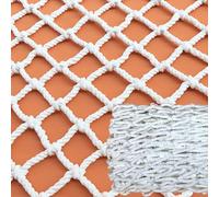 Mozzeilee Child Safety Net, White Nylon Balcony Protective Net, Window Railing Net for Kids Pet, Truck Cargo Reinforced Netting, Playground/Bunk Bed Anti-Fall Mesh (White-3cm Mesh,5x5m)
