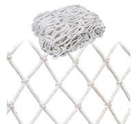 Mozzeilee Child Safety Net White Nylon Protective Nets, 6mm Thick Rope 3/5/10cm Mesh Balcony Net for Kids Cats, Stairs Railing Playground Climbing Truck Cargo Netting (White-3cm Mesh,10x10m)