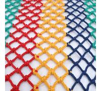 Mozzeilee Colorful Safety Kids Climbing Net, Nylon Balcony Stairs Railing Protective Netting Rope, Wall Decorative Fence Playground Frame Decorative Nets Cargo Reinforced (10cm Mesh,1.5x5m)