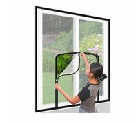 Mozzeilee Custom Cat Safety Net, Personalised Screen Mesh with Zipper Opening, Anti-Mosquito Insect Bugs Window Netting for Patio Living Room Balcony (Black)