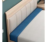 Mozzeilee Long Bed Gap Filler with Removable Cover, Mattress Extender Headboard Pillow for Single/Double/King Beds, Thick Support Bolster Armrest Pillow (150x10x20cm,Blue)