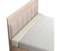 Mozzeilee Mattress Gap Filler, Headboard Pillow Thick Bed Bridge Extender for Single/Double/King Beds, Rectangle Bolster Wedge Armrest Cushion (180x10x20cm,Cream White)