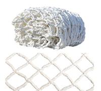Mozzeilee Nylon Rope Mesh Child Balcony Safety Protective Net, Stairs Terrace Railing Window Guard Nets, Reinforced Netting for Decorative/Playground Climbing/Truck Cargo (White-5cm Mesh,8x8m)