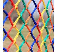 Mozzeilee Safety Net for Balcony Stairs Window, Children Banister Protective Nets Colorful Rope, Garden Plant Mesh Barrier Cargo Guard Rail Playground Fence Net Anti-Fall (5cm Mesh,3x3m)