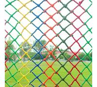 Mozzeilee Safety Protective Net for Pet Kids Swing Treehouse, Window/Balcony Fence/Stair Railing Guard Netting, Outdoor Playground Climbing Anti-Fall Colorful Rope Nets (5cm Mesh,4x4m)