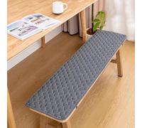 Mozzeilee Soft Bench Cushion Seat Cover, Washable 2/3 Seater Decorative Chair Pad with Non-Slip Design, Home Long Sofa Footstool Protector Mat (40x120cm,Gray)