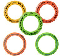 Mozzers Hot Shots Flying Disc Party Pack - 2 Aero Flyers + 3 Ring Flyers | Super Soarin’ Outdoor Toy Set for Kids | Garden, Beach & Park Fun | Ages 3+