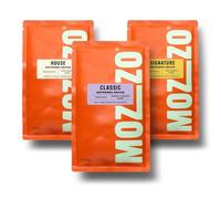 Mozzo Coffee Beans Starter Pack | Espresso Blend Whole Beans | Medium Roast Selection 3 x 250g Bags, House, Classic & Signature Blends | Smooth, Balanced Flavours | Freshly Roasted in the UK
