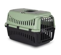 MP Bergamo - Transport Basket Gipsy 50 Plastic Door for Cats, 5 kg, Colour: Eco Sage