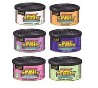 MP Essentials 6 x California Scents Car & Home Organic Spill Proof Air Freshener Tin Can - PACK OF 6 (Newport New Car)