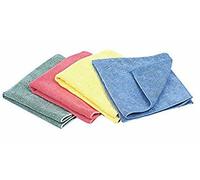 MP Essentials Branded Pack of 3 Cleaning & Polishing Supersoft Microfibre Towels / Cloths - Blue, Red & Yellow