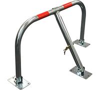 MP Essentials Security Folding Triple Leg Parking Barrier Post with Padlock & 3 Keys