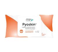 MP Labo Pyoskin Antiseptic Wipes for Dogs & Cats - Cleansing & Moisturising - 3% Chlorhexidine - For Paws, Ears, Skin Folds & Hot Spots - Fragrance-Free - Large Format - 20 Count