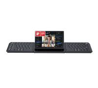 MP Mobile Pixels Tetra Keyboard with 8" Touchscreen, Customizable Hotkeys Wireless Ergonomic Keyboards, 3 Modular Layouts, Bluetooth Connectivity, USB-C Charging, Portable Keyboard for Windows/Mac