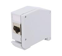 MP0056 Coupling Cat: 6a Trapezoidal RJ45 Female x2 Grey for DIN Rail LOGILINK