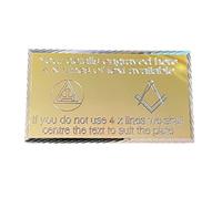 (MP104) Personalised Royal Arch & Masonic Crest (no G) Logos Case Name Plate