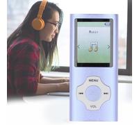 MP3 MP4 Player with Bluetooth 5, 1.8in LCD Screen Music Player, with Voice Record EBook Reader Photo Viewer,Supports Expanded Up to 128GB, MP3 Player for Kids (Blue Purple)