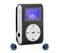 MP3 Player, 0.8inch LCD Screen Mini Portable MP3 Music Player, Metal Mini Clip MP3 Support Memory Card with 3.5mm Earphone for Outdoor Carry Exercise