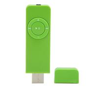 MP3 Player, ABS Mini MP3 Music Player Built in 180mAh Battery, Portable Music Player Support Up to 64GB, for Students Running Travel (Green)