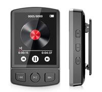 MP3 Player Bluetooth, Portable Digital Music Player with Speaker, Voice Recording Built-in 32 GB, FM Radio Recorder with TFT Colour Screen for Children, Adults, Sports (Black)