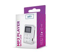 Mp3 Player Digital LCD Screen LED Light Miniclip Music Silver Display