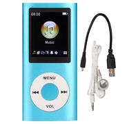 MP3 Player, Portable Digital Lossless Music MP3 Player, Portable Slim 1.8 Inch LCD Screen MP3 Music Player for Sports Running, Supports 64G (Blue)