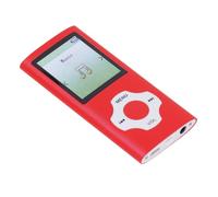 MP3 Player, Portable Digital Music MP3 MP4 Player Built-in Speaker, 1.8 Inch Screen, Voice Recorder, Supports Expanded Up to 128GB (Red)